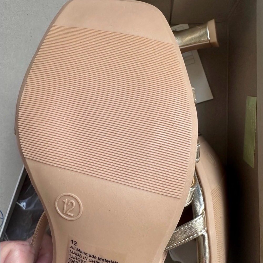a new day Metallic Gold Strappy Block Heel Sandals - Picture 3 of 6